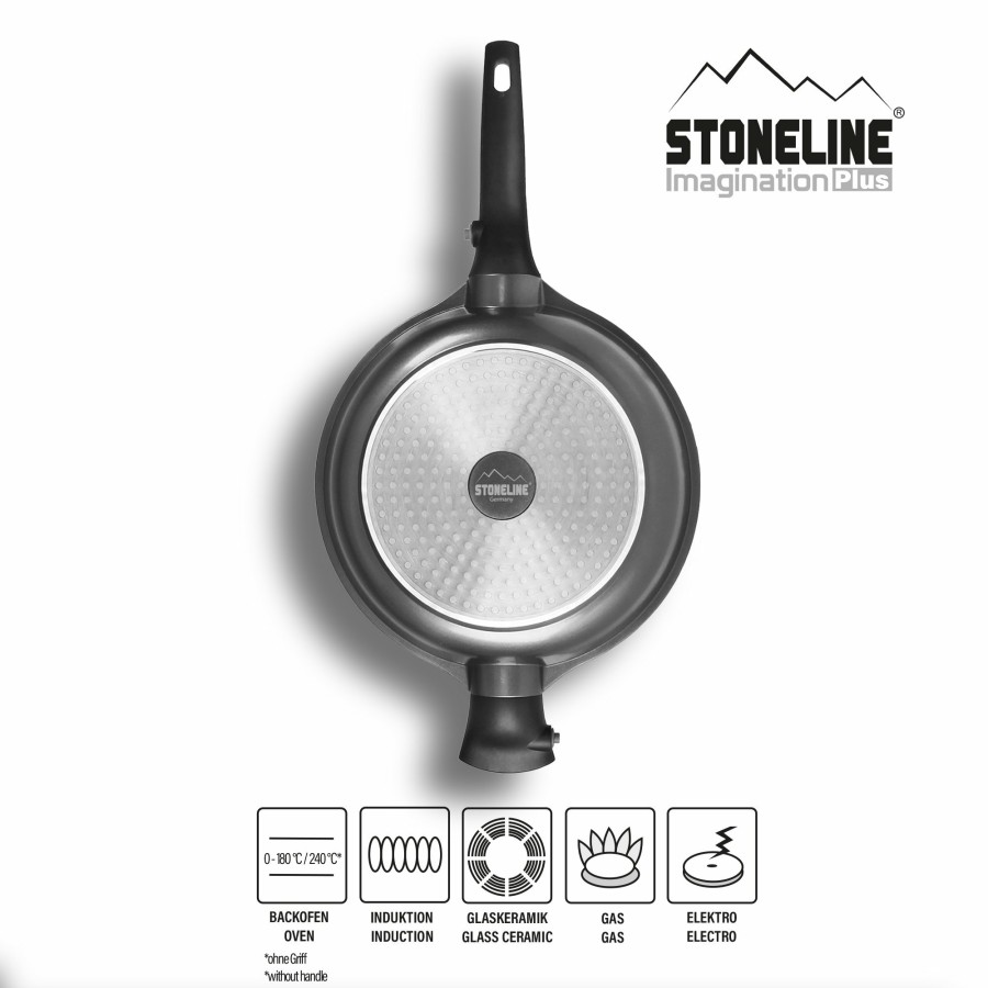 Stoneline Stoneline® Deep Frying Pan 28 Cm, Removable Handle, Lid, Non-Stick | Imagination Plus Braising pans