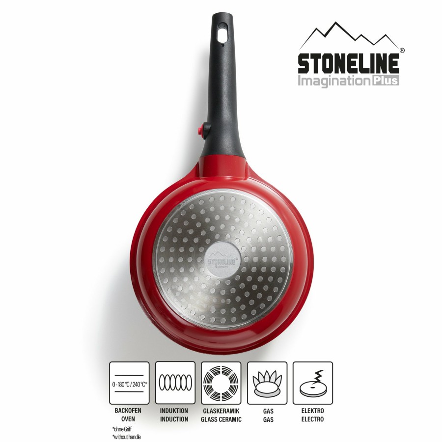 Stoneline Stoneline® Frying Pan 20 Cm, Red, Removable Handle, Non-Stick Pan | Imagination Plus Frying pans