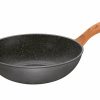 Stoneline Stoneline® Wok Pan 30 Cm, Non-Stick | Made In Germany | Wood Design, Back To Nature Wok