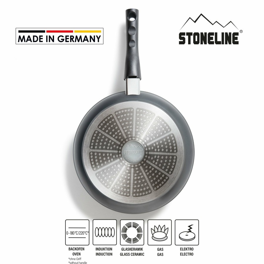 Stoneline Stoneline® Deep Frying Pan 28 Cm, Removable Handle, Non-Stick | Made In Germany | Flex Braising pans