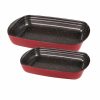 Stoneline Stoneline® 2 Pc Rectangular Baking Dish Set | Non-Stick Borosilicate Glass Oven Dish Baking sets