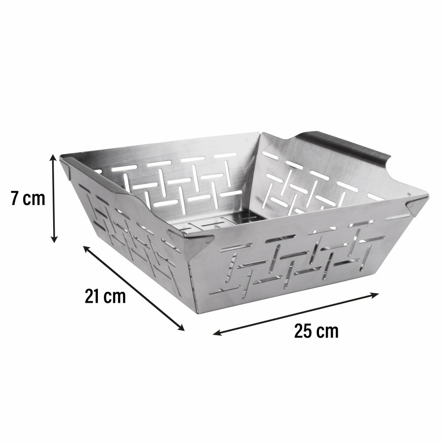 Stoneline Freyersbacher® Stainless Steel Bbq Grill Basket 25X21 Cm | All Types Of Grills Griddle pans and grill baskets