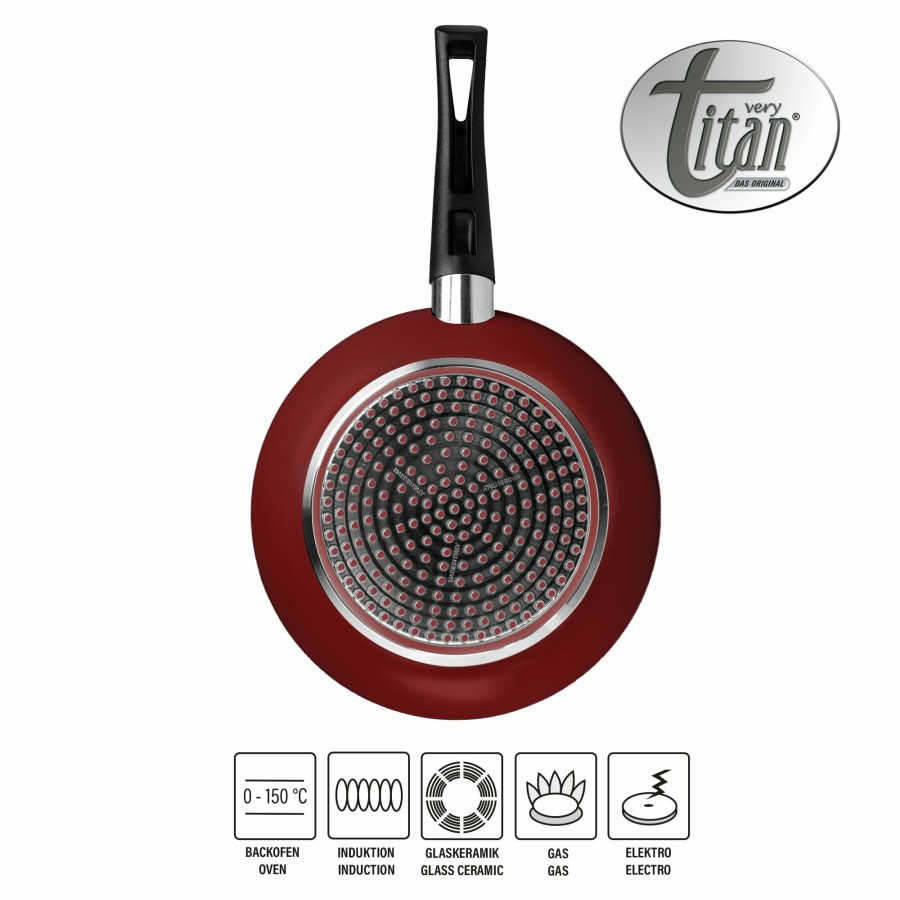 Stoneline Very Titan® Frying Pan 28 Cm, Large Non-Stick Pan | Red Frying pans