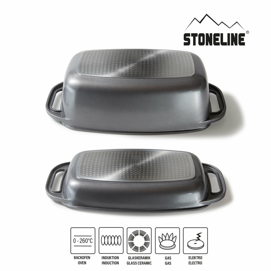 Stoneline Stoneline® Induction Roaster 40X22 Cm, With Induction Lid, Non-Stick Casserole Dish Roasters