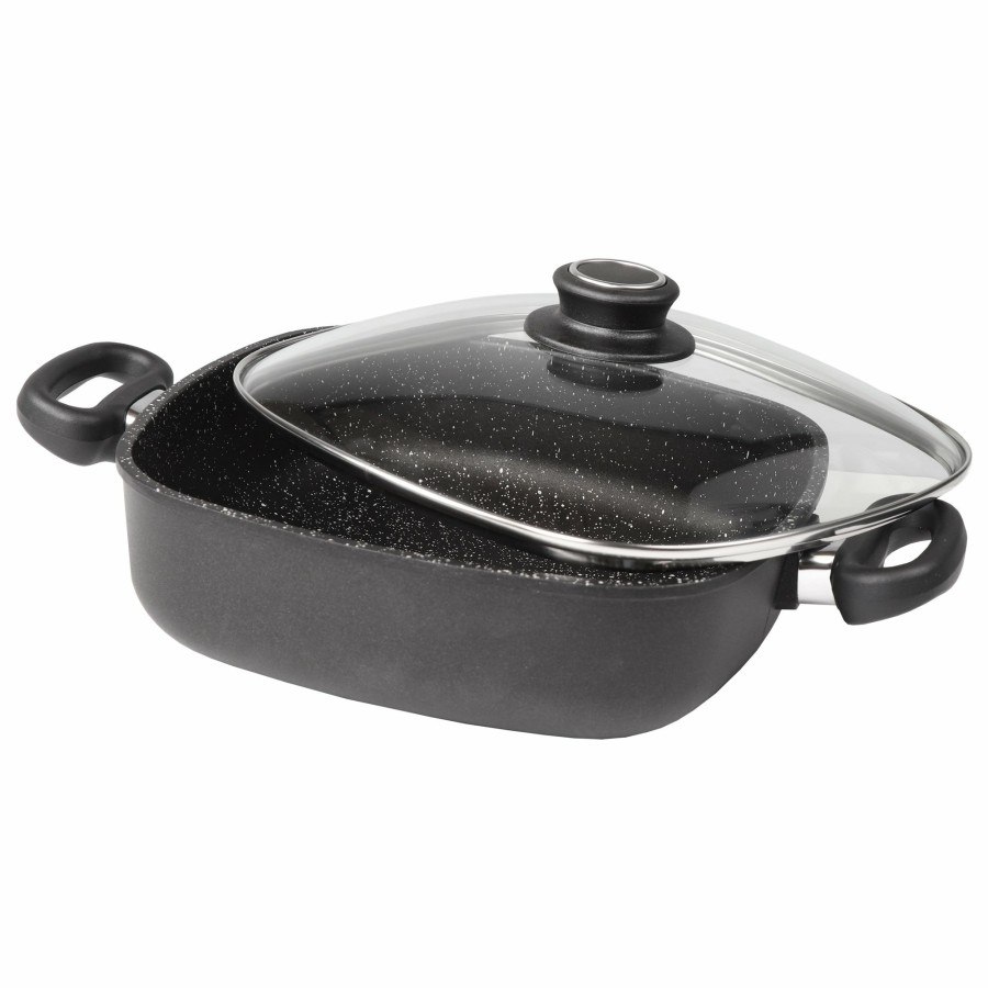 Stoneline Stoneline® Square Serving Pan 24 Cm, With Lid, Cast Non-Stick Pan | Made In Germany Serving pans