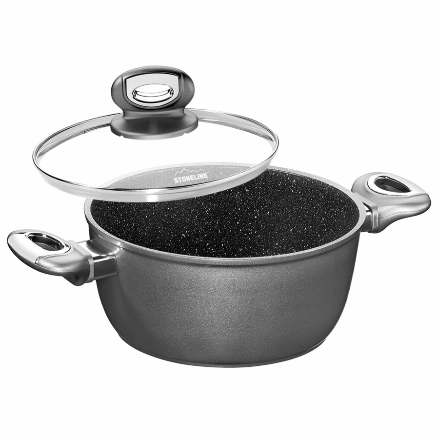 Stoneline Stoneline® Cooking Pot 20 Cm, With Lid, Non-Stick Pot | Made In Germany | Gourmundo Braising pots