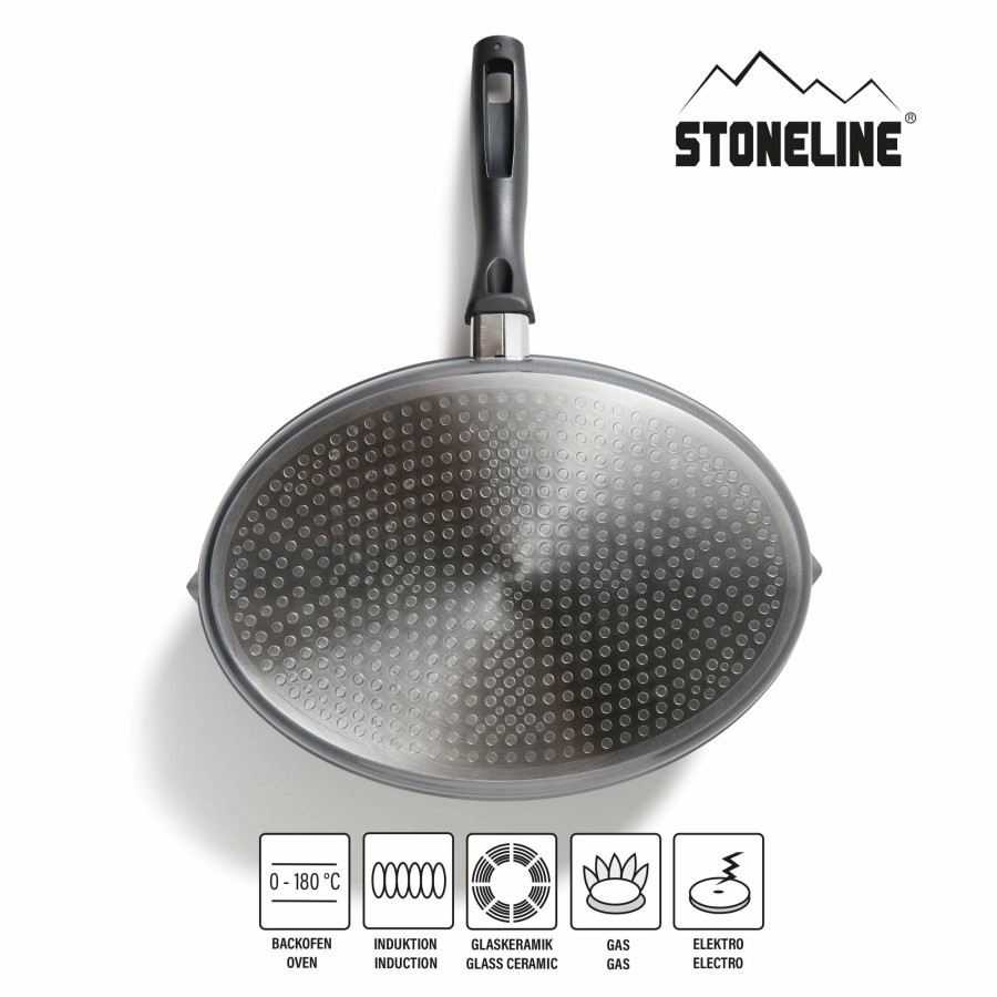 Stoneline Stoneline® Oval Fish Pan, Cutlet Pan 35X24 Cm, Grill Pan With Lid, Non-Stick Pan Fish pan