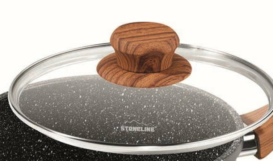 Stoneline Stoneline® Glass Lid 18 Cm, Wood Design | Replacement | Back To Nature Glass lids