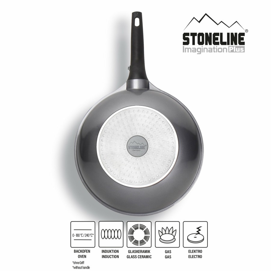 Stoneline Stoneline® Wok Pan 30 Cm, Removable Handle, With Lid, Non-Stick Pan | Imagination Plus Wok