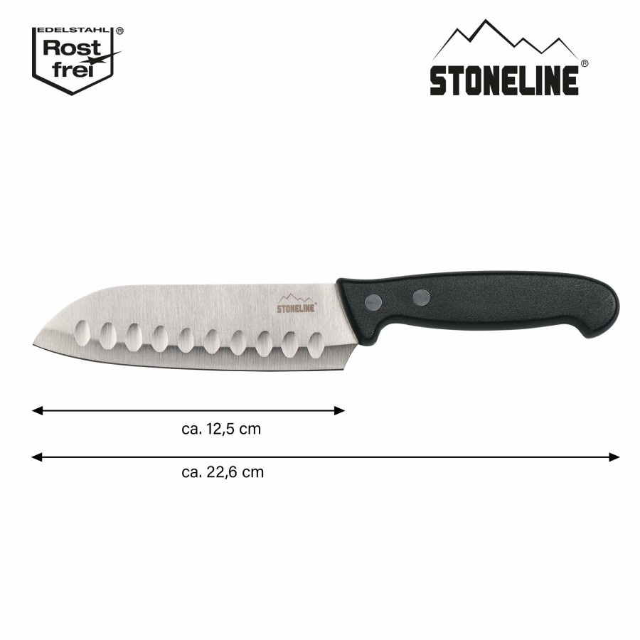 Stoneline Stoneline® Stainless Steel Knife 22.6 Cm Santoku Knife, Safety Sheath Stainless steel knives