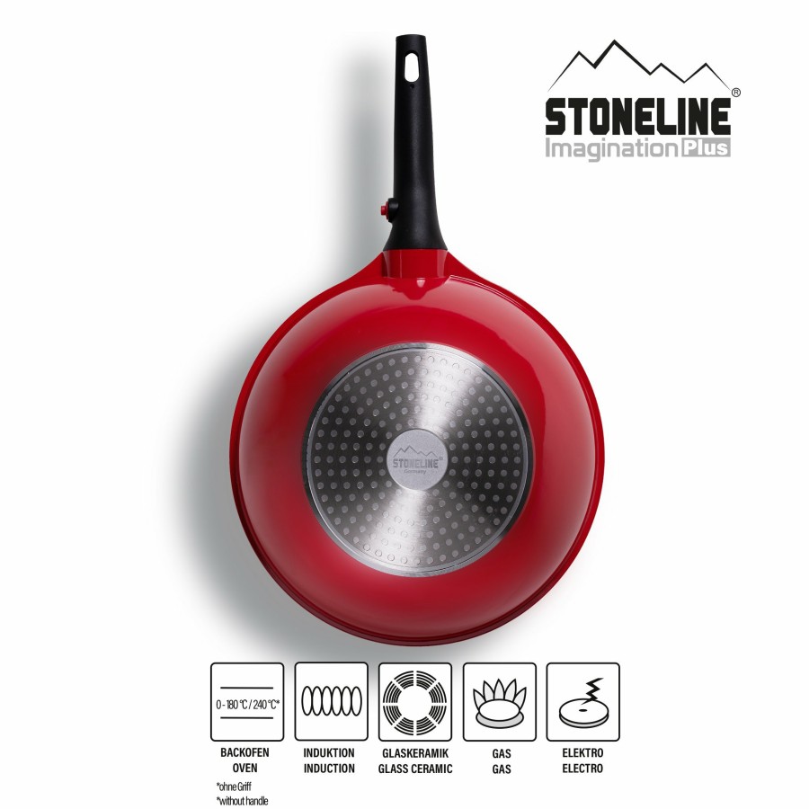 Stoneline Stoneline® Imagination Plus Wok Pan 30 Cm, Removable Handle, With Lid, Non-Stick Pan Wok