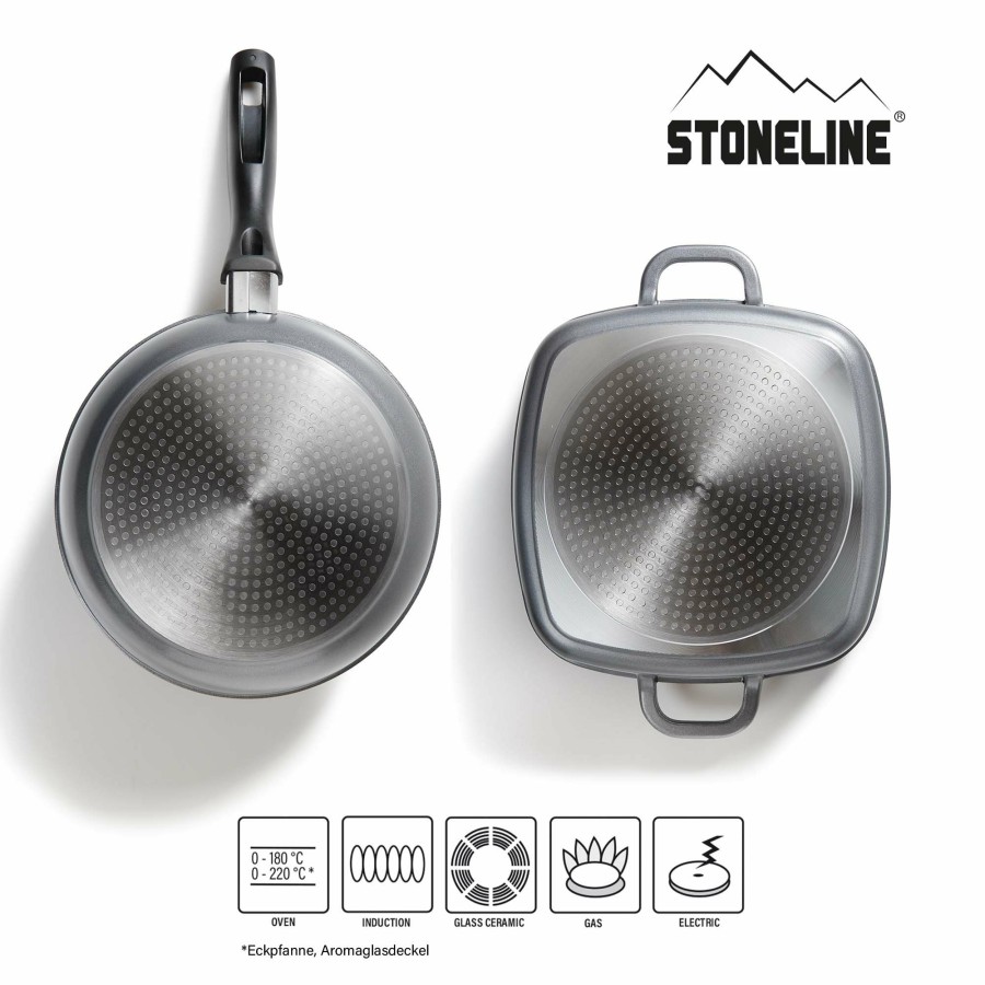 Stoneline Stoneline® 13 Pc Cookware Set, With Lids, Non-Stick Pots & Pans | Classic Cookware sets