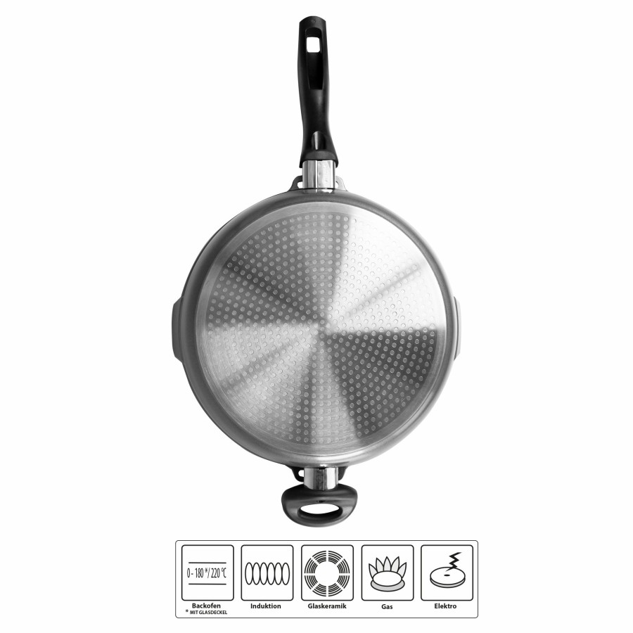 Stoneline Stoneline® Deep Frying Pan 28 Cm, Strainer Lid, 2 Spouts, Non-Stick Pan | Future Braising pans