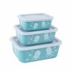 Stoneline Awave® 3 Pc Food Storage Container Set, Lid 400/730/1300 Ml Made From Rpet | Turquoise Kitchen storage accessories