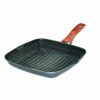 Stoneline Stoneline® Bbq Griddle Pan 28 Cm, 2 Spouts, Non-Stick Pan Wood Design | Back To Nature Griddle pans and grill baskets