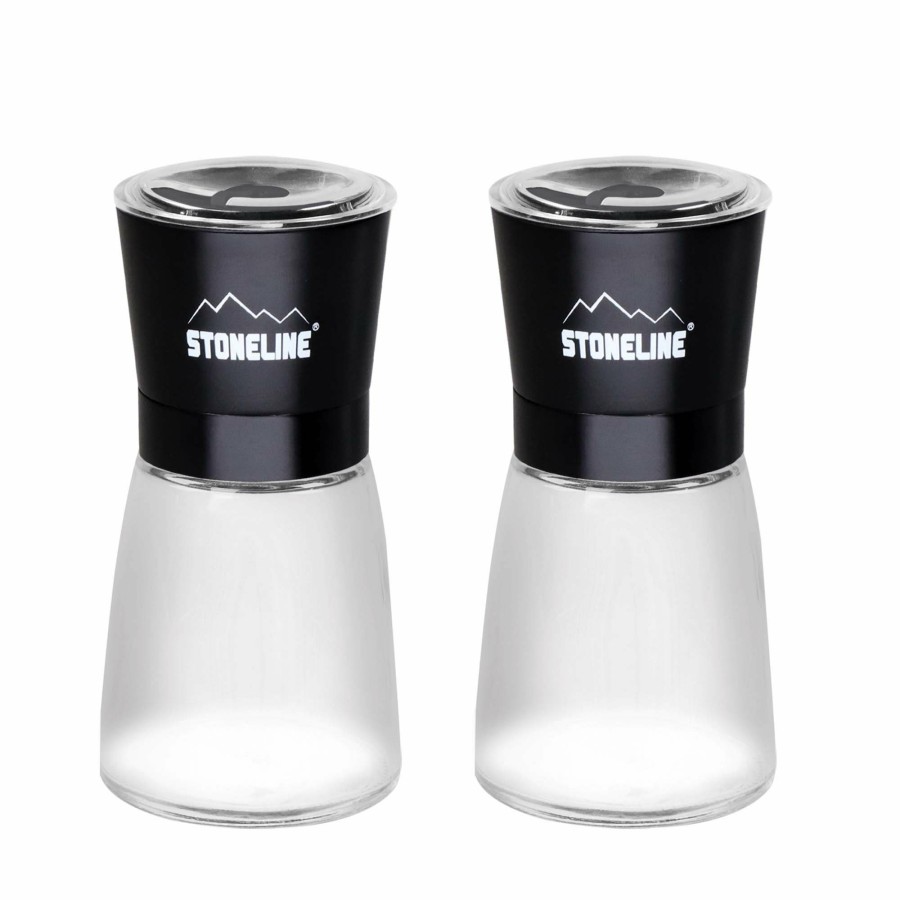 Stoneline Stoneline® 2 Pc Salt And Pepper Mill Set, Adjustable Ceramic Grinder, Refillable Spice mills