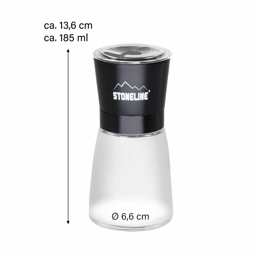 Stoneline Stoneline® 2 Pc Salt And Pepper Mill Set, Adjustable Ceramic Grinder, Refillable Spice mills