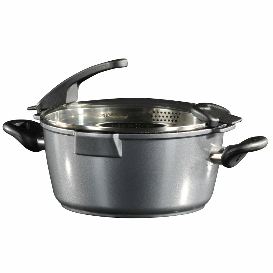 Stoneline Stoneline® Cooking Pot 24 Cm, Strainer Lid, 2 Spouts, Large Non-Stick Pot | Future Roasting pots