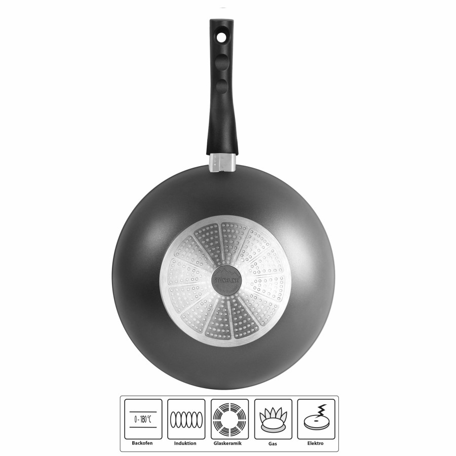 Stoneline Stoneline® Wok Pan 30 Cm, Removable Handle, Non-Stick Pan | Made In Germany | Flex Wok