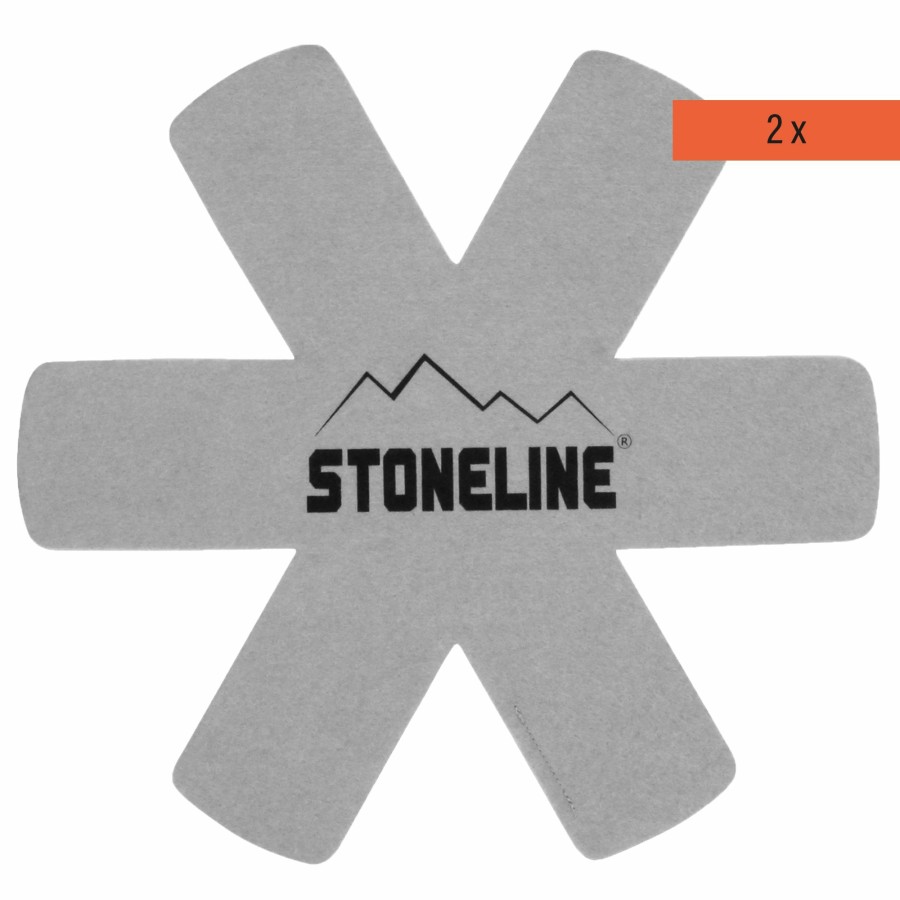 Stoneline Stoneline® 2 Pc Pot & Pan Protector Set 38 Cm, Grey | Coaster Stacking Protectors Cleaning and care