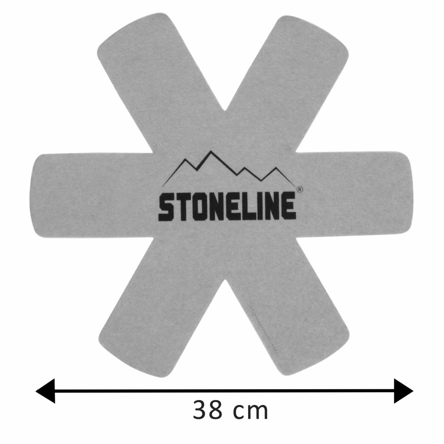 Stoneline Stoneline® 2 Pc Pot & Pan Protector Set 38 Cm, Grey | Coaster Stacking Protectors Cleaning and care