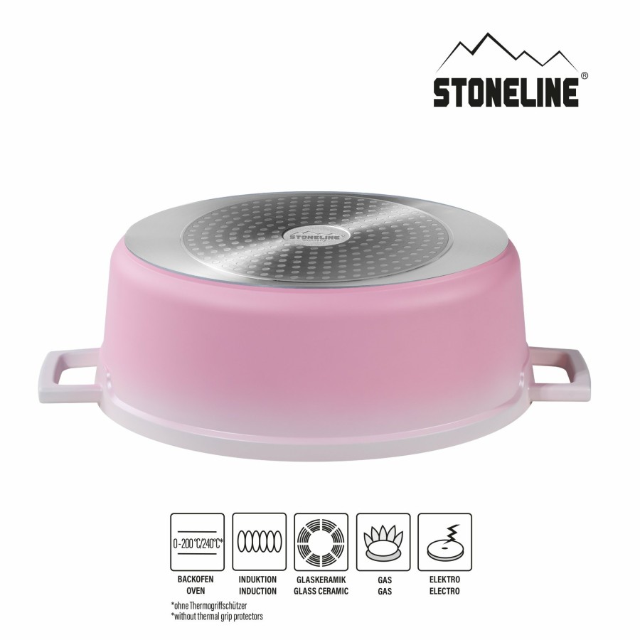 Stoneline Stoneline® Induction Roaster With Lid 32X25 Cm, Casserole Dish, Non-Stick Pot | Rose Roasters