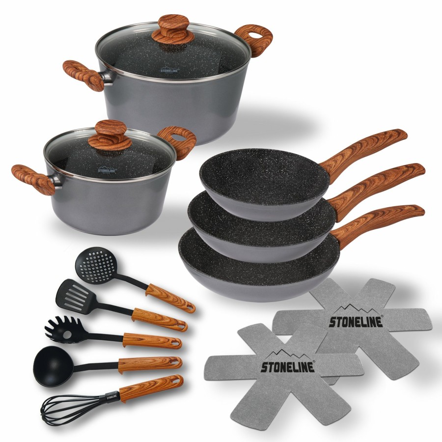 Stoneline Stoneline® 14 Pc Cookware Set, With Lids, Non-Stick Pots Pans | Back To Nature Cookware sets