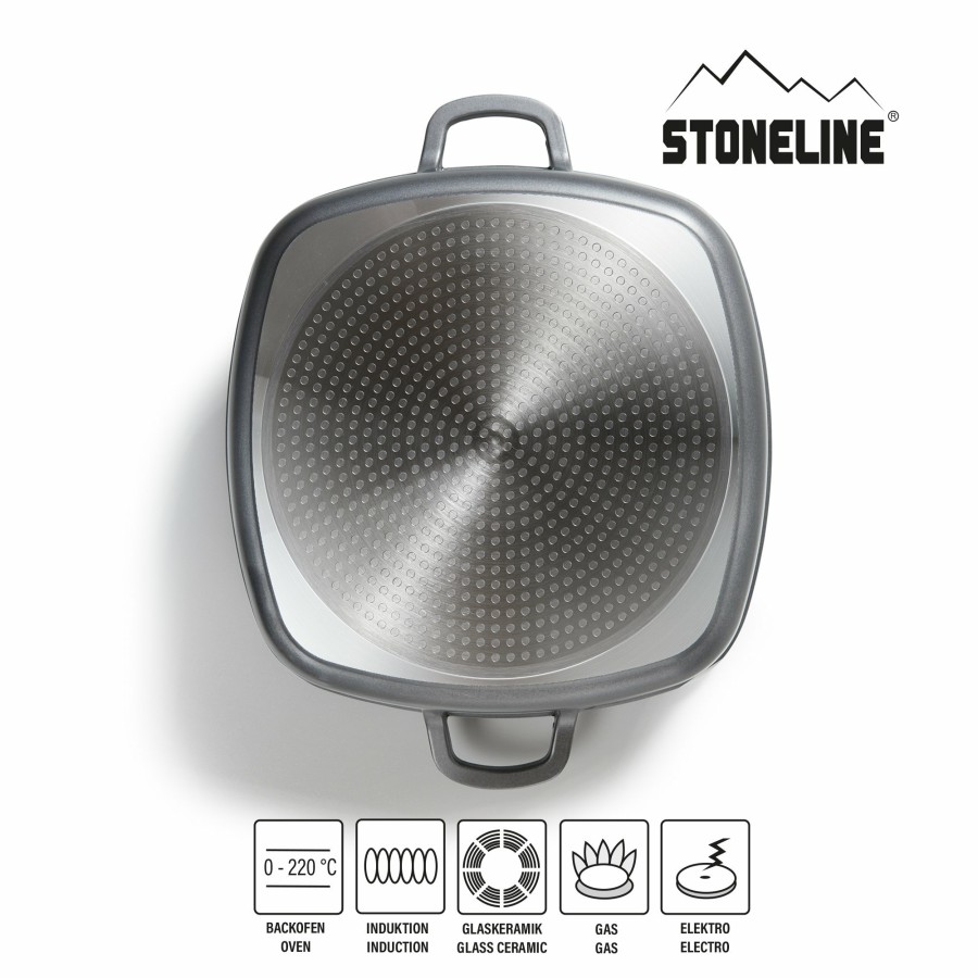 Stoneline Stoneline® Square Serving Pan 28 Cm, With Aroma Lid, Non-Stick Pan Casserole Dish Serving pans