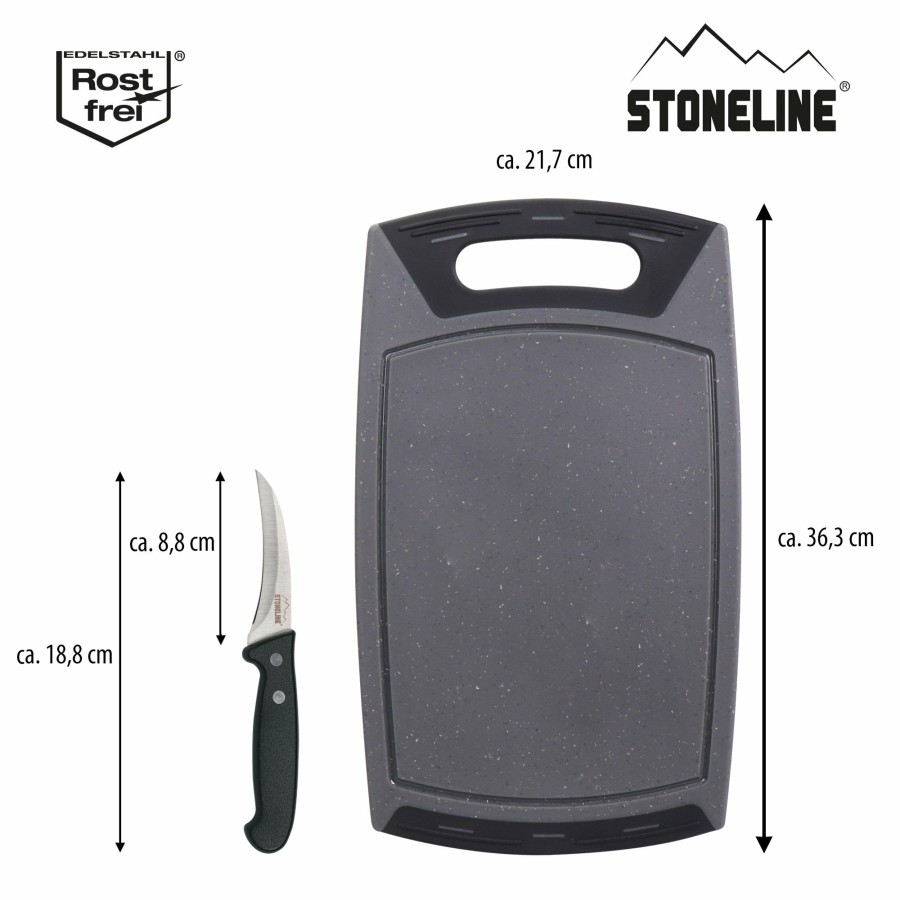 Stoneline Stoneline® 2 Pc Cutting Board Set, Chopping Board, Stainless Steel Vegetables Knife Cutting boards