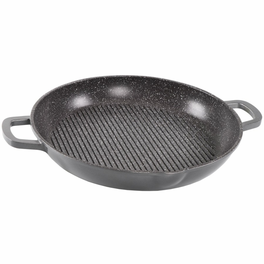 Stoneline Stoneline® Round Bbq Griddle Pan 28 Cm, Spout, Fat-Free Non-Stick Pan, Grill Plate Griddle pans and grill baskets