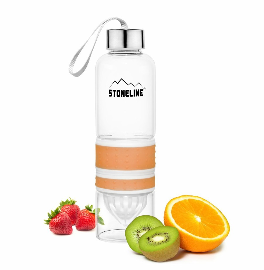 Stoneline Stoneline® 2 In 1 Drinking Bottle With Juicer 550 Ml | Orange Kitchen storage accessories