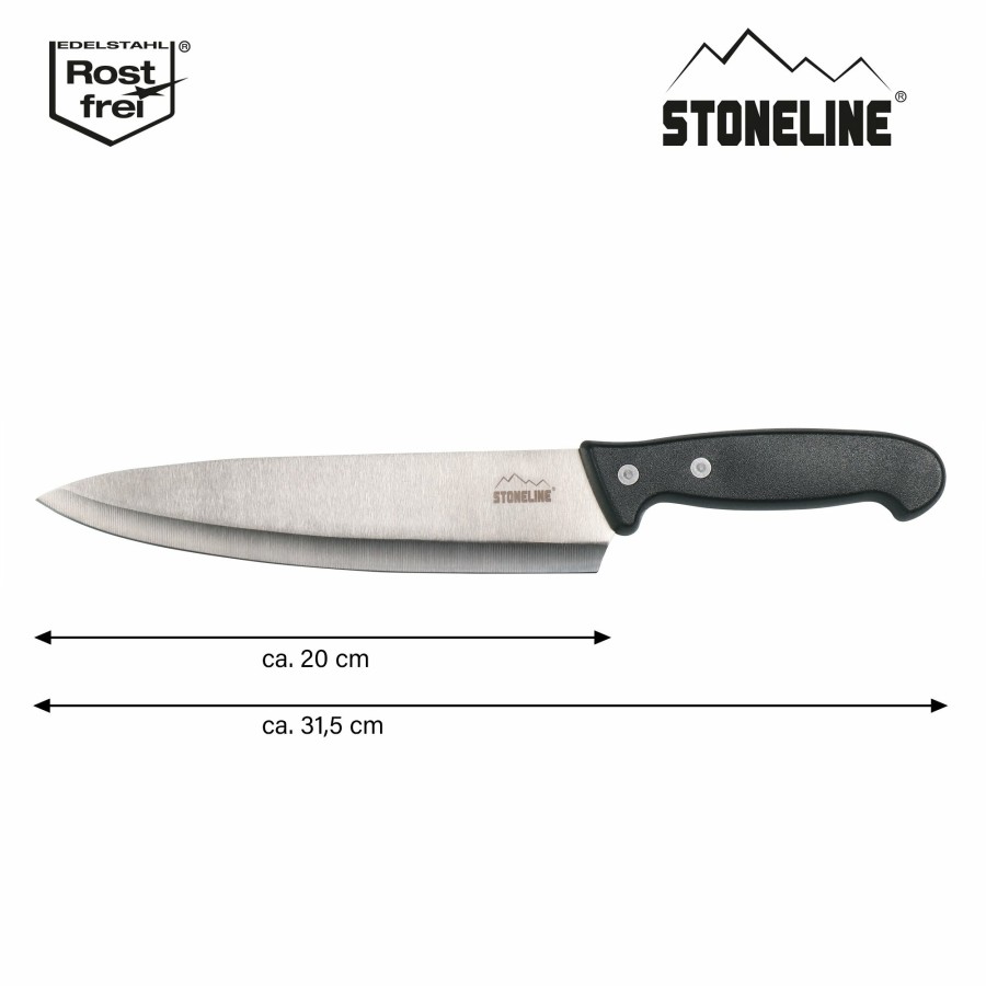 Stoneline Stoneline® Stainless Steel Knife 31.5 Cm Chef'S Knife, Safety Sheath Stainless steel knives