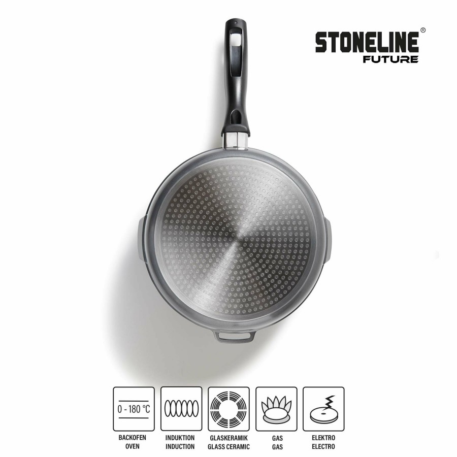 Stoneline Stoneline® 8 Pc Cookware Set, Strainer Lids, Spouts, Non-Stick Pots & Pans | Future Cookware sets