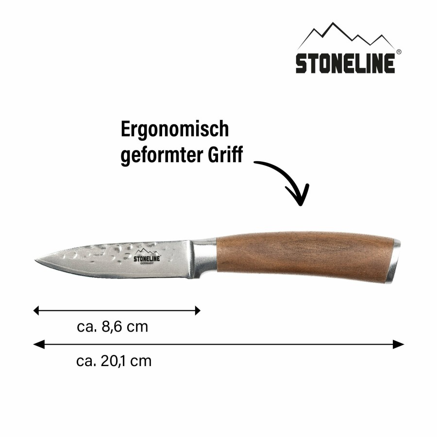 Stoneline Stoneline® Hammered Paring Knife 20 Cm, Made Of Damascus Steel Damascus steel knives